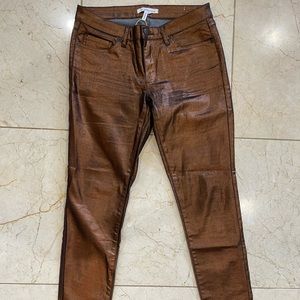 BCBGeneration Copper/Metallic Skinny Legged Jeans (28)